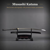 Musashi Katana, 1080 Carbon Steel Hand Forged Full Tang Japanese Sword