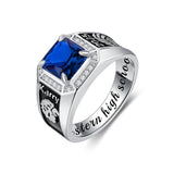 Oseew 2027 Men Custom Graduation Class Ring (White Gold)