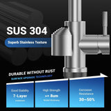 DAYONE Touchless Kitchen Sink Faucet with Pull Down Sprayer and Soap Dispenser, Stainless Steel Motion Sensor Touch Faucet for Kitchen Sink Smart Hands-Free Single Handle, Brushed Nickel