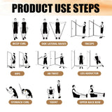 WHATAFIT Resistance Bands, Exercise Bands，Resistance Bands for Working Out, Work Out Bands with Handles for Men and Women Fitness, Strength Training Home Gym Equipment Gradient Coffee