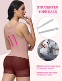 SHAPSHE Waist Trainer for Women, Tummy Control Sports Girdle, Workout Body Shaper with Adjustable Shoulder Strap Rosy Brown XS