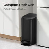Stainless Steel Garbage Can with Removable Inner Bucket