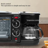 3-in-1 Breakfast Station with Toaster Oven, Coffee Maker, and Griddle, Multifunctional Kitchen Appliance