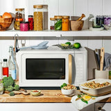 Wonderful Countertop Microwave 1.1 Cu Ft 1000 Watt Sensor Cook, 15 Presets, Touch Control, Metal Housing,12.4" Turntable,Auto Sensor Reheat