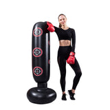 Punching Bag with Stand Adult,Kizcmvre Inflatable Freestanding Heavy Duty Boxing Bag,Women Men Training Equipment Exercise Boxing Standing Punching Bag (Black). Kizcmvre