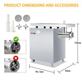 Commercial Heavy Duty Meat Grinder, Max Yield 600KG/H (1323lbs/H) 3000W Electric Meat Grinder GarveeTech
