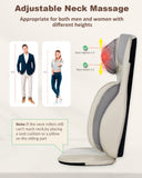 Heycool Shiatsu Back and Neck Massager with Heat, Upgraded Massage Chiar Pad with Compression, Vibration, Chair Seat Massager for Home, Office, Gifts for Men, Women