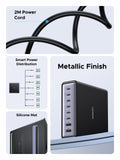 UGREEN Nexode 200W GaN USB C Charging Station, 8-Port Desktop Charger with PD 100W for MacBook Pro 16"/Air, Dell XPS, iPad Pro, iPhone 17/16/15, Galaxy S25/S24, Pixel 10/9