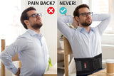 FEATOL Back Brace for Lower Back Pain, Back Support Belt for Women & Men (Size XL, Waist 38"-44.1)
