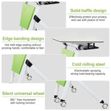 Commercial Mobile Modern Folding Conference Table, Splicing Sector Shape Flip Top Silent Desk for Office & Meeting Room Training, Green White 6Pcs