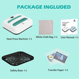 Heat Press Machine 12" x 10" Portable & Easy Heat Press for T-Shirts, Pillows