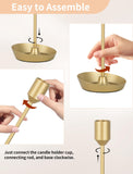 NUPTIO Taper Candle Holders for Wedding: 6 PCS Gold Matte Candles Stick Holder for Table Centerpiece - Bulk Candlestick Holders for Birthday Christmas Party Decor