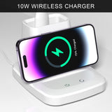 Vicsoon Desk Lamp with Wireless Charger - LED Desk Lamps for Home Office with Pen Holder, 800LM, 3 Color Modes, Flexible Arm, Eye-Caring White Table Lamps for Home College Dorm Room Christmas Gifts
