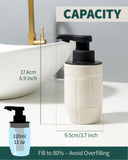 BosilunLife Automatic Soap Dispenser Ceramic Hand Free Soap Dispenser with Waterproof Pump Rechargeable Smart Electric Lotion Soap Dispenser Touchless 10oz (White, Foam Pump)