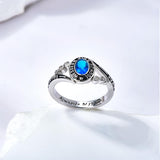 Oseew 2027 Oval Shaped Birthstone Class Ring for Men Women