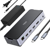 USB C Docking Station 3 Monitors Laptop Dock Dual Monitor with 2 HDMI DisplayPort