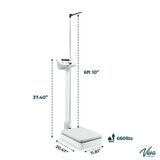 VivaComfort Digital Medical Scale for Body Weight, 660 LBs Weight Capacity Digital Medical Grade Doctor Scale, Professional Height and Weight Physician Scale