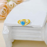 Oseew 2027 Custom Graduation Class Ring for Women with Box (Rose Gold)