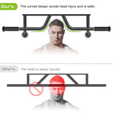 Kipika Heavy Duty Wall Mounted Pull Up Bar, Ball Finger Grip Training, 1 3/10" Durable Steel Tubing, 5 Hand Grip, 38" Wide, 6" Wall to Bar Spacing, More Stable 6 Hole Kipika