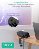Mifaso Desk Clamp Power Strip 5FT, 40W USB C Fast Charging Station, Black