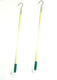 2-Pack of KUFA 48" Wood Jandle Fishing Gaff (Stainless Steel Hand Gaff) H48x2 (48")