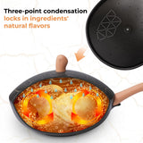 DEORS Bionic Turtle 12 Inch Nonstick Wok with Lid, Non Toxic, PFAS & PFOA Free, Dishwasher Safe, Compatible with All Stovetops