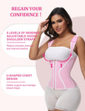 SHAPSHE Waist Trainer for Women, Tummy Control Sports Girdle, Workout Body Shaper with Adjustable Shoulder Strap Pink M