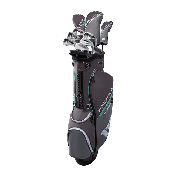 Wilson Women's Profile Platinum SGI Complete Set with Cart Bag - Ladies Right Hand, Tall, Grey/Teal WILSON