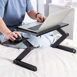 Adjustable Laptop Desk Stand Portable Laptop Table Cooling Fan Computer Notebook PC Holder with Mouse Pad