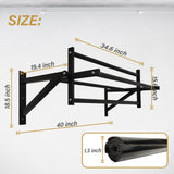 BDL Wall Mounted Rotating Pull Up Bar Speed Climbing Chin Up Bar Wall-Mounted Training Frame, Rotate or Fix Bar for Climbing Training Supports to 440 Lbs