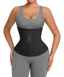 FeelinGirl Segmented Waist Trainer for Women Tummy Control Shapewear Belt for Workout Sport Girdle Slimming Body Shaper Black