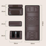 20-Head Massage Mat for Full Body Pain Relief - Neck & Back Heating Pad, Lumbar Support, Leg & Muscle Relaxation - Brown Leather Massage Chair Cushion