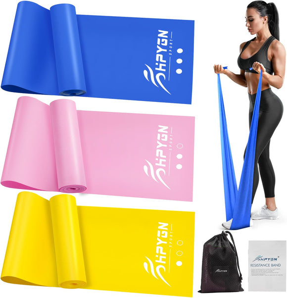 Exercise Resistance Bands, Physical Therapy Bands, Strength Training, Yoga, Pilates, Stretching, Non-Latex Elastic Band with Different Strengths,Workout Bands for Home HPYGN