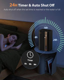 UBBO 95oz Dehumidifiers for Home, 1000 Sq.Ft Dehumidifier with Drain Hose - Auto Shut Off, Timer, Sleep Mode & Drain Hose - 7 Color Light for Bedroom, Bathroom, RV - Black Gold