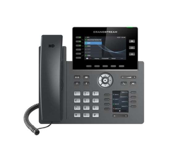 IP Phone | 6 Lines, 6 SIP Accounts | 4.3-Inch Color Display | Wi-Fi 5 | Dual-port Gigabit Ethernet with Integrated PoE Grandstream