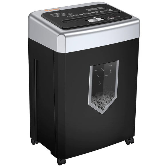 15-Sheet Office Paper Shredder, 40 Mins Heavy Duty Shredder for Home Office, Crosscut Shreder with Anti-Jam System & P-4 High Security Supports CD/Credit Cards/Staple,5 Gal Pullout Bin C169-B bonsaii