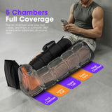SAN HIMA Cordless Air Compression Leg Massager with Heat - Sequential Full Leg Compression Boots for Circulation & Pain Relief | 6 Modes 8 Intensity Recovery Boots for Athletes - Feet, Calves & Thighs