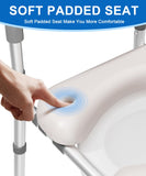 HOMLAND Raised Toilet Seat with Handles, Toilet Seat Riser for Seniors with Adjustable Height & Width, 400lb Handicap Elevated Toilet Seat for Elderly, Pregnant, Fit Any Toilet