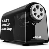 AFMAT 6 Holes Electric Pencil Sharpener and Heavy Duty Electric Pencil Sharpener for 6-11mm Pencils