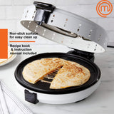 Electric 12" Pizza Maker- Cook Homemade Calzones, Quesadillas & Cookies! Rotating Nonstick Plate for Even Baking MasterChef