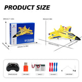 Yellow RC Plane for Kids Upgrade F-22 Raptor Fighter RC Airplane Remote Control Airplane Toys 2.4 GHZ Smart 6-axis Gyro Stabilizer RTF RC Jet Aircraft Easy to Fly Outdoor Toy RC Glider for Beginners