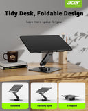acer Laptop Stand for Desk - with 360 Swivel Base, Rotating Laptop Riser for Desk, Adjustable Computer Stand for Laptops