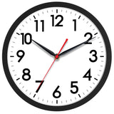 AKCISOT 14 Inch Wall Clock Silent Non-Ticking Modern Wall Clocks Battery Operated - Analog Classic Clock for Office, Home, Bathroom, Kitchen, Bedroom, School, Living Room(Black)
