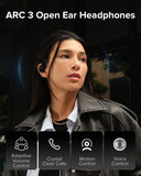 Cleer ARC 3 Open Ear Headphones - Dolby Audio, Snapdragon Sound True Wireless Earbuds, 50Hr Battery, Pink Cleer