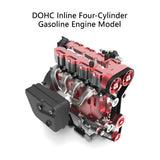 MechPuConToy Mini Metal Engine Model Kit That Runs, GS-L4 Engine Water-Cooled 4-Stroke DOHC Inline Four-Cylinder Engine Model Kit, Physics Science Engine for Adults (Finished Version)