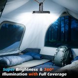 LED Camping Lantern Rechargeable, 10000mAh Portable Solar Camping Lights up to 120+ Hours, 12 Light Modes, Dimmable, LCD Digital Display, Waterproof, Camping Essentials for Power Outages, Emergency