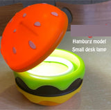 MXDLYHHHT Anti Slip Rechargeable Hamburger Desk Lamps with Adjustable Neck Dimmable Touch Switch Gentle Light