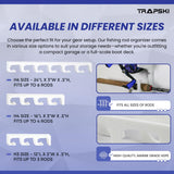 TRAPSKI Made in The USA Fishing Rod/Pole Holder Rack Organizers | Wall or Boat Mounting Fishing Rod Rack | Marine Grade HDPE Plastic | Pole Holder for up to 6 Rods | Stackable - 2 Pack