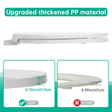 PUKANIUM Toilet Seat Elongated, Toilet Seats with Cover Quiet Close, Never Loosen Bumpers, Easy Removing and Cleaning, White, 18.5"L x 14"W