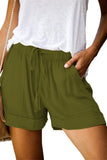 Daspkuwy Womens Shorts Soft Comfy Cotton Loose Shorts for Women Summer Cozy Banded Waist Running Fitness Workout Yoga Woman's Shorts Sage Green XXL